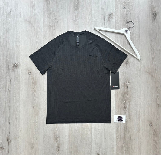 LULULEMON METAL VENT TECH SHORT-SLEEVE SHIRT GRAPHITE GREY/BLACK