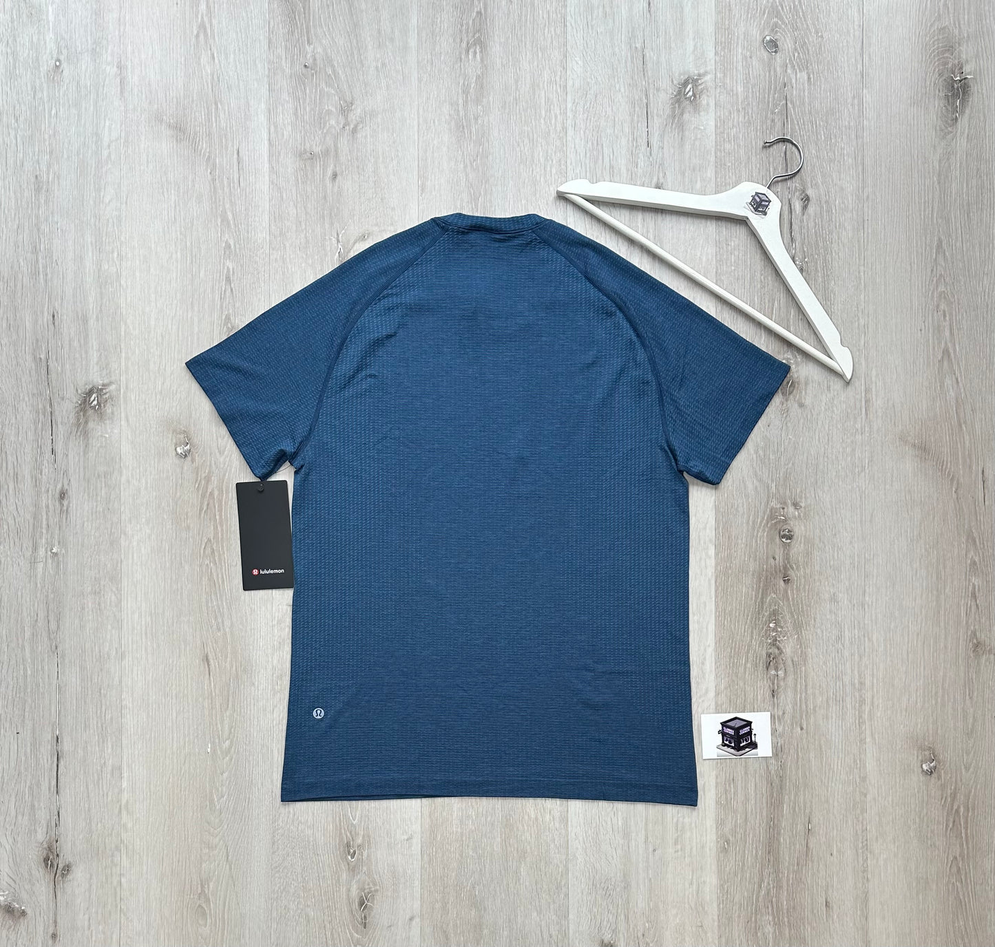 LULULEMON METAL VENT TECH SHORT-SLEEVE SHIRT CHALK BLUE/BLUE TWILL