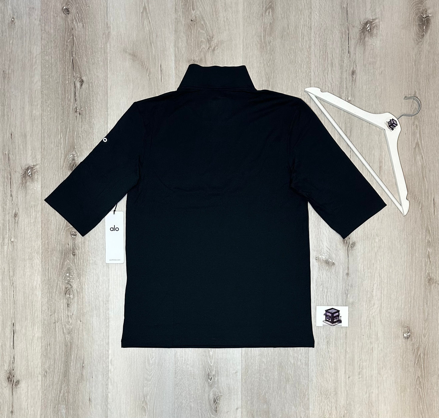 ALO CONQUER 1/4 ZIP REFORM LONG SLEEVE BLACK