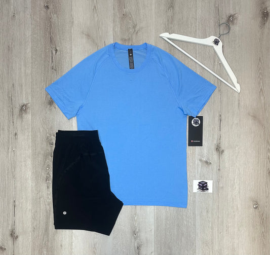 LULULEMON METAL VENT SET STEEL BLUE/BLACK
