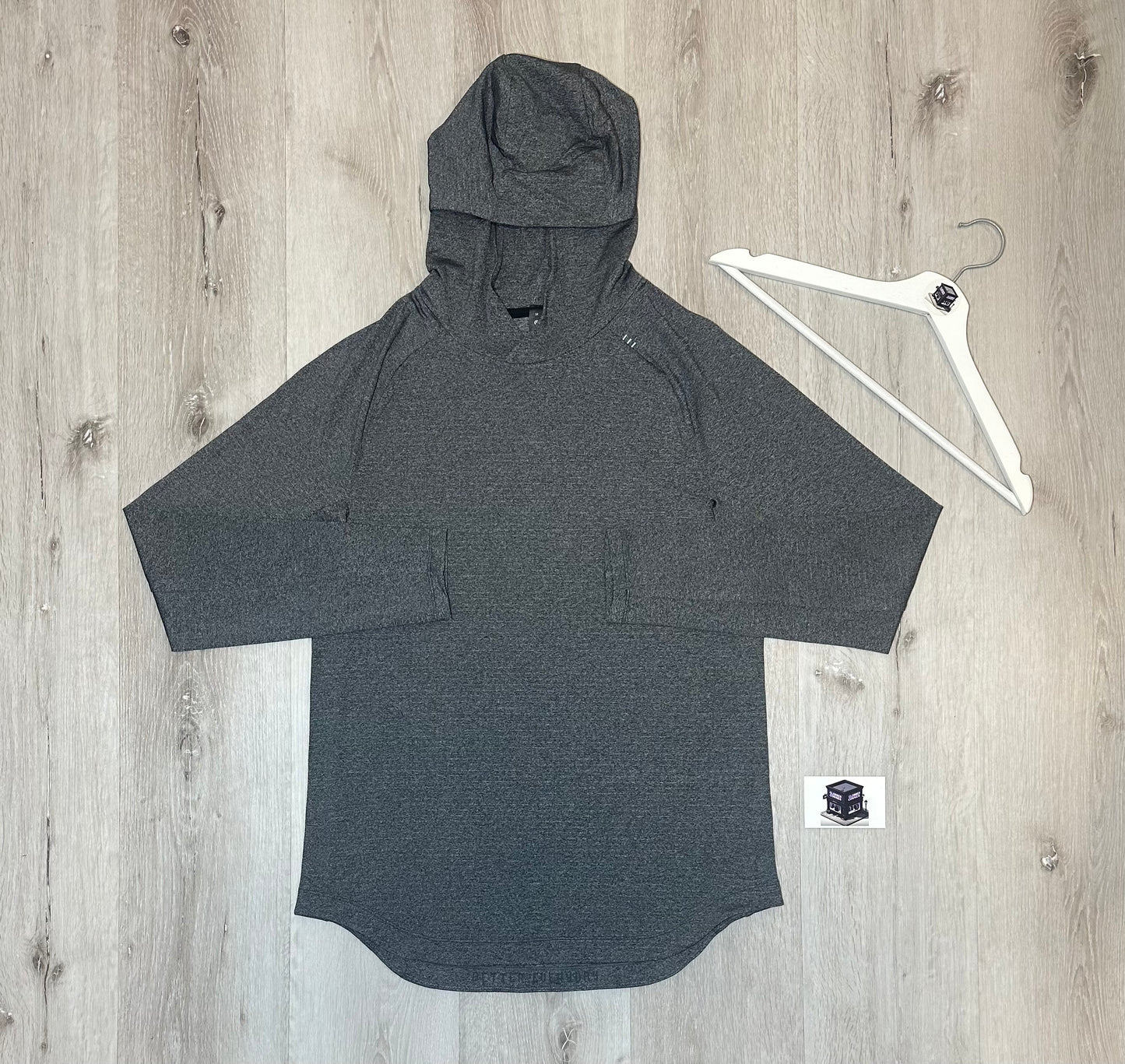 LULULEMON HOODIE TRACKSUIT GREY/BLACK SIZE MEDIUM