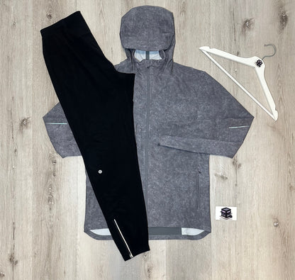 LULULEMON TRACKSUIT STONE GREY/BLACK SIZE MEDIUM