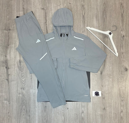 ADIDAS 3-PIECE TRACKSUIT GREY SIZE MEDIUM