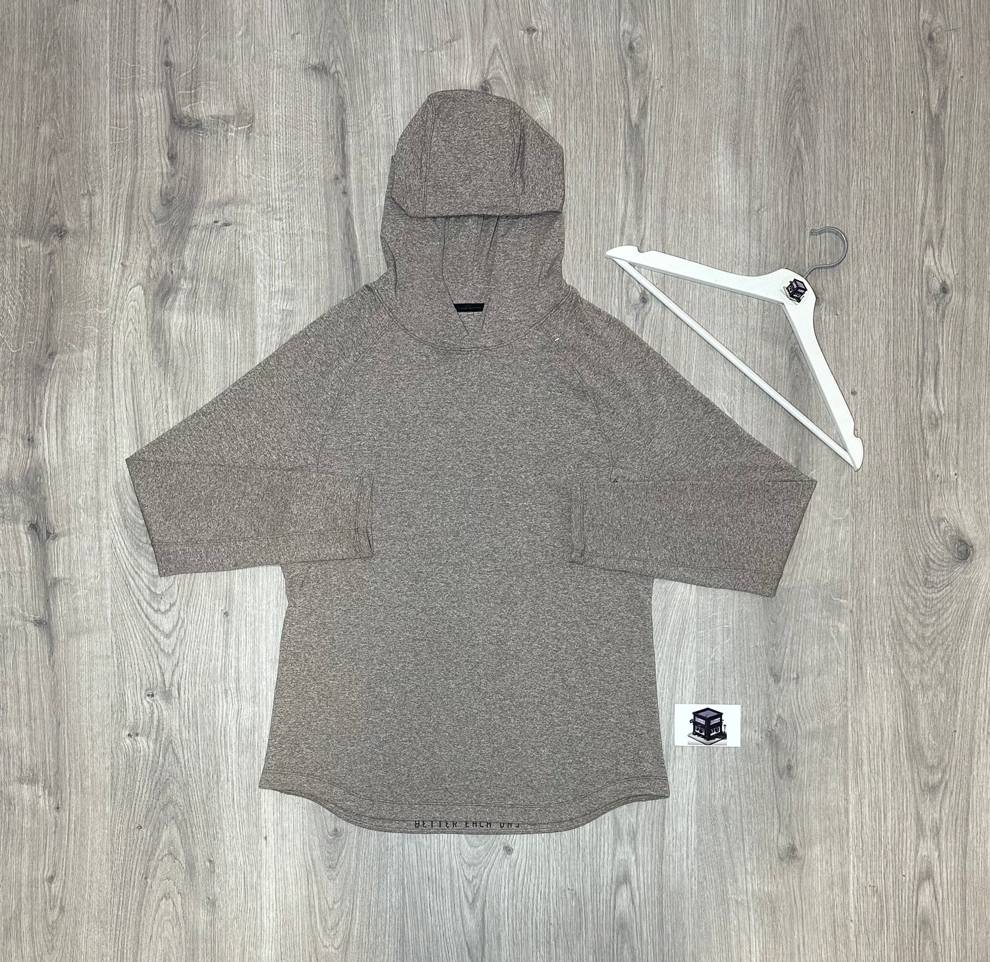 LULULEMON HOODIE TRACKSUIT HEATHERED BROWN/GREY SIZE SMALL