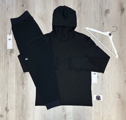 ALO HOODIE TRACKSUIT BLACK