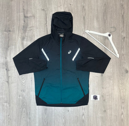 ASICS LITE SHOW TRACKSUIT TEAL/BLACK SIZE LARGE