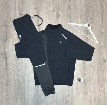 ON RUNNING WEATHER TRACKSUIT BLACK SIZE MEDIUM