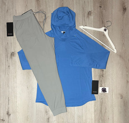LULULEMON TRACKSUIT POOL PARTY/SILVER DROP