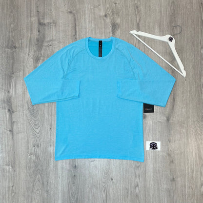 LULULEMON METAL VENT TECH LONG SLEEVE T-SHIRT FRESCO BLUE TONE