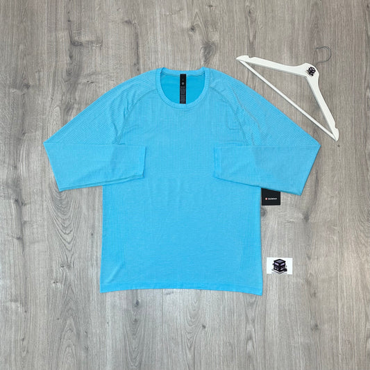LULULEMON METAL VENT TECH LONG SLEEVE T-SHIRT FRESCO BLUE TONE