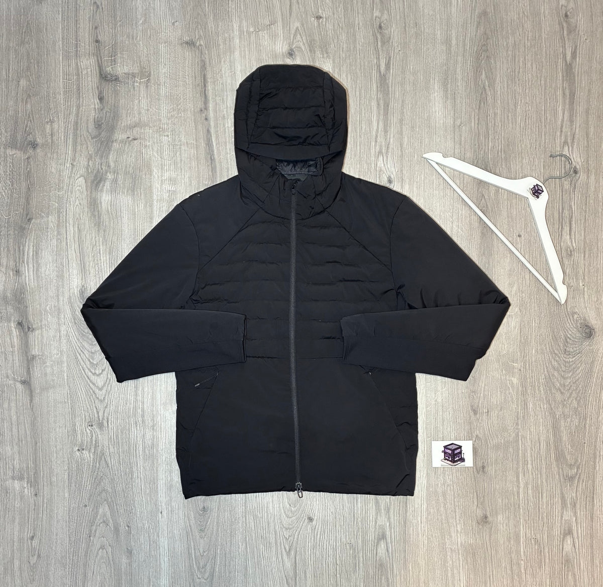 LULULEMON DOWN FOR IT ALL TRACKSUIT BLACK SIZE MEDIUM