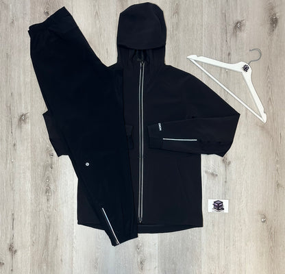 LULULEMON CROSS CHILL TRACKSUIT BLACK SIZE MEDIUM