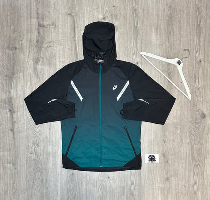 ASICS LITE SHOW TRACKSUIT TEAL/BLACK SIZE MEDIUM JACKET & LARGE PANTS