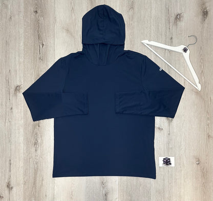 ALO CONQUER REFORM HOODIE TRACKSUIT NAVY SIZE LARGE