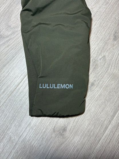 LULULEMON DOWN FOR IT ALL TRACKSUIT KHAKI/GREY SIZE MEDIUM