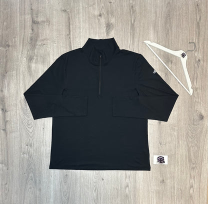 ALO CONQUER REFORM 1/4 ZIP TRACKSUIT BLACK SIZE LARGE