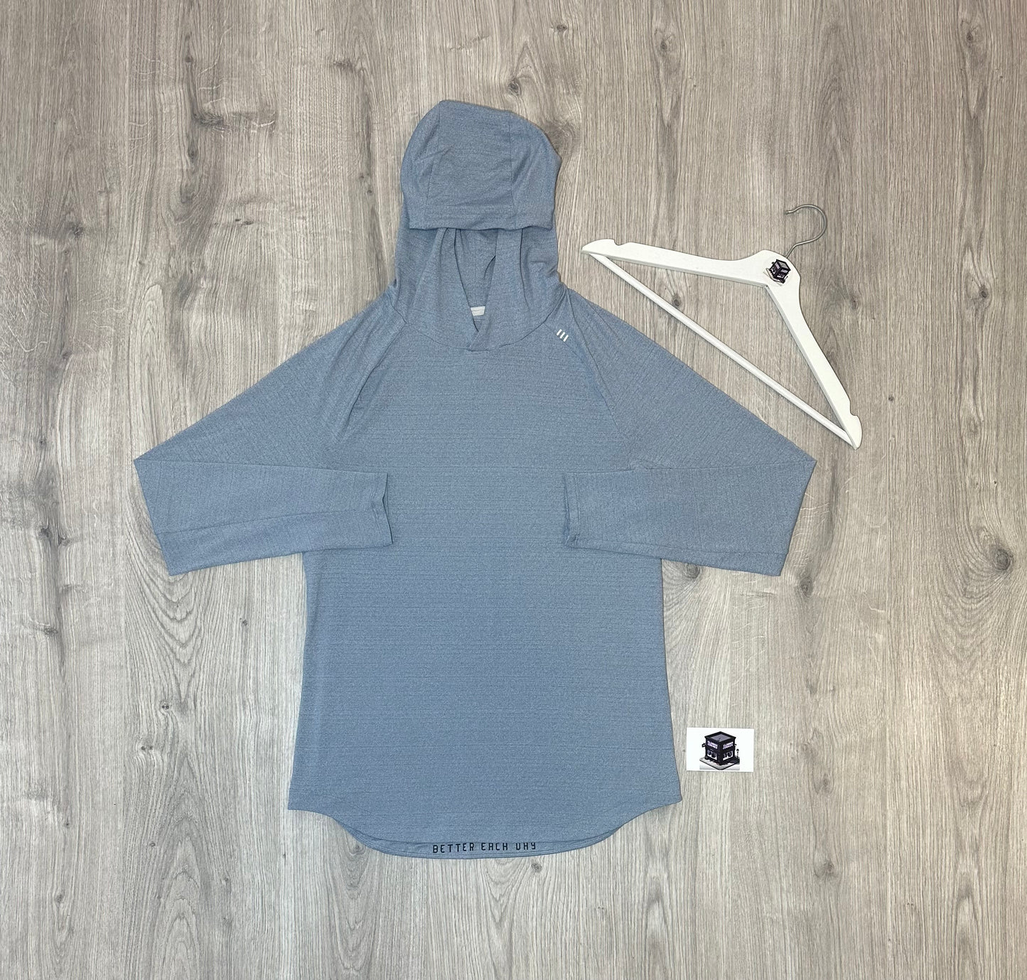 LULULEMON HOODIE TRACKSUIT LIGHT BLUE/BLACK SIZE SMALL