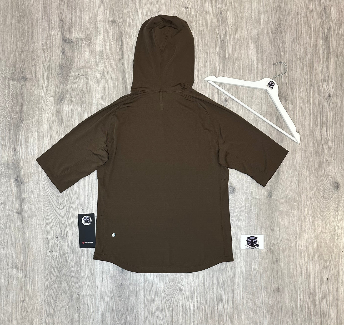 LULULEMON HOODIE TRACKSUIT WALNUT CRUCNH/GREY SIZE MEDIUM