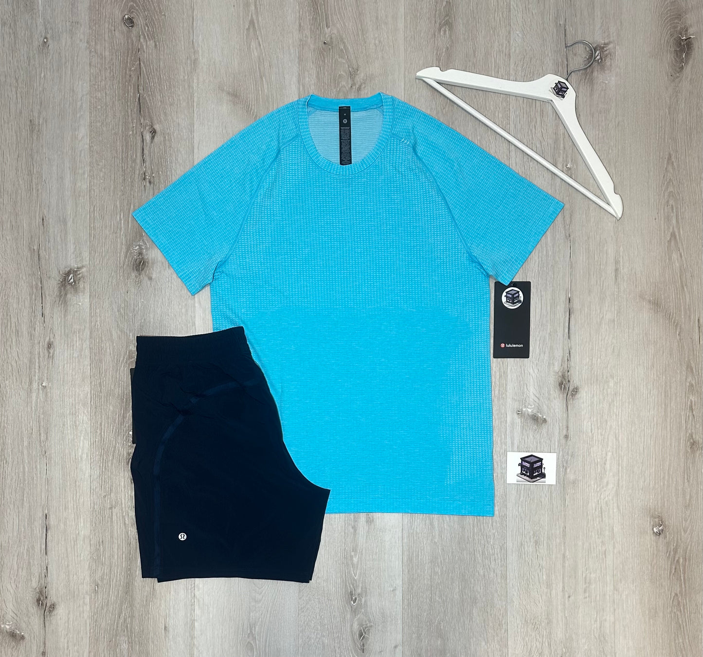 LULULEMON METAL VENT TECH SET FRESCO BLUE TONE/NAVY