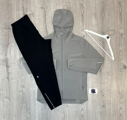 LULULEMON TRACKSUIT GREY/BLACK SIZE MEDIUM