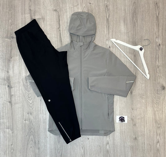 LULULEMON WARP LIGHT TRACKSUIT GREY/BLACK SIZE MEDIUM