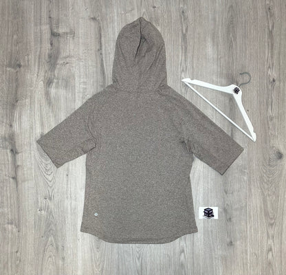 LULULEMON HOODIE TRACKSUIT HEATHERED BROWN/GREY SIZE SMALL