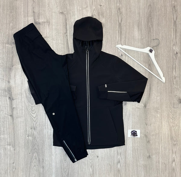 LULULEMON CROSS CHILL TRACKSUIT BLACK SIZE MEDIUM