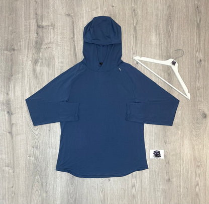 LULULEMON HOODIE TRACKSUIT BLUE TWILL/GREY SIZE LARGE