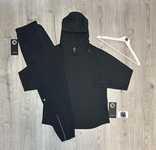 LULULEMON LICENSE-TO-TRAIN HOODIE TRACKSUIT BLACK