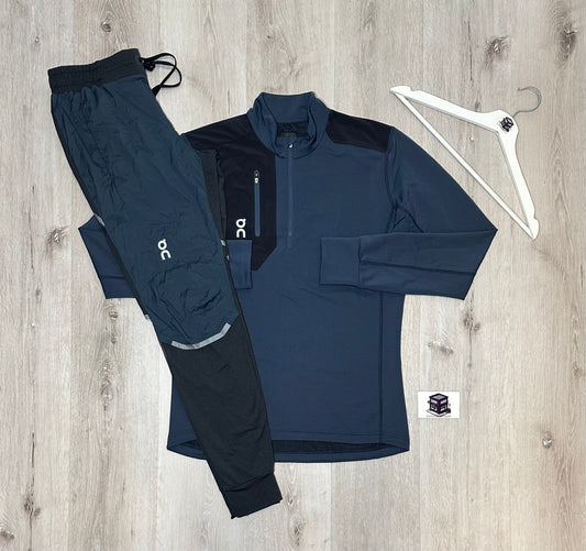 ON RUNNING TRACKSUIT NAVY SIZE SMALL PANTS & MEDIUM TOP