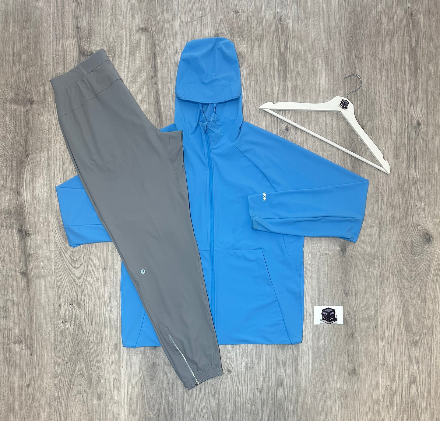 LULULEMON TRACKSUIT OCEAN WAVE/GREY SIZE MEDIUM