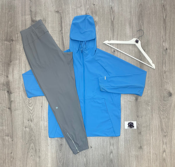 LULULEMON TRACKSUIT OCEAN WAVE/GREY SIZE MEDIUM
