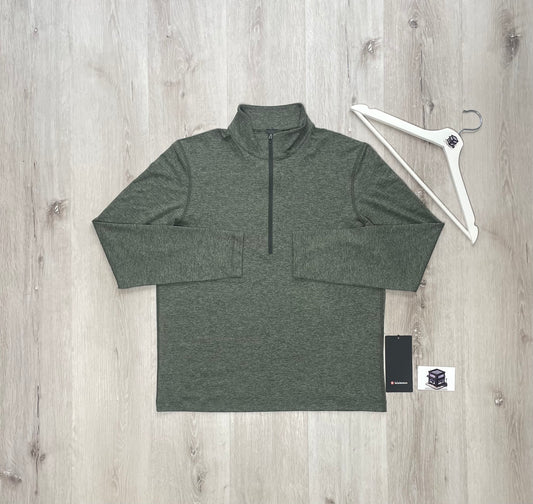 LULULEMON HALF ZIP TRACKSUIT SLATE BROWN ARMY GREEN/BLACK