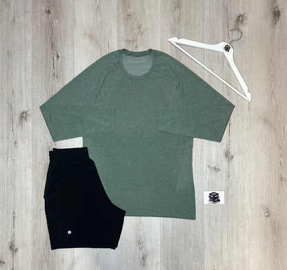 LULULEMON SET JADE GREY/BLACK SIZE SMALL