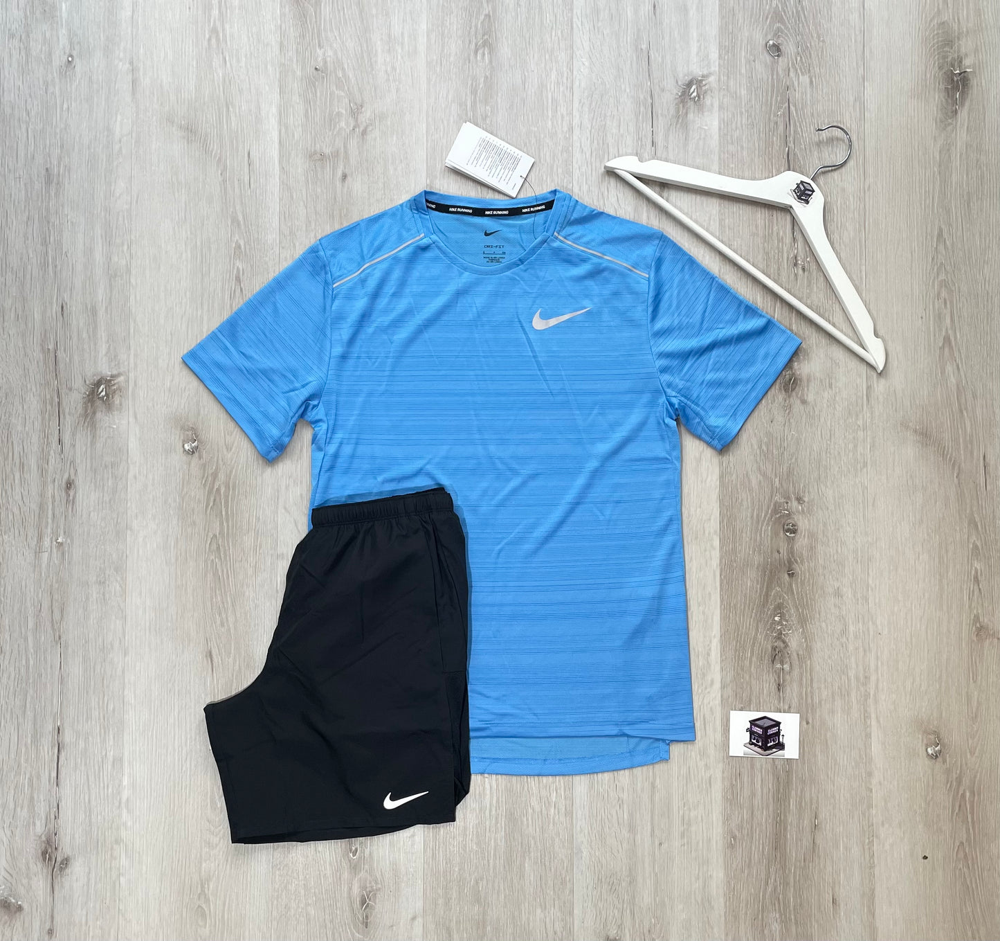 NIKE MILER SET AQUARIUS BLUE/BLACK