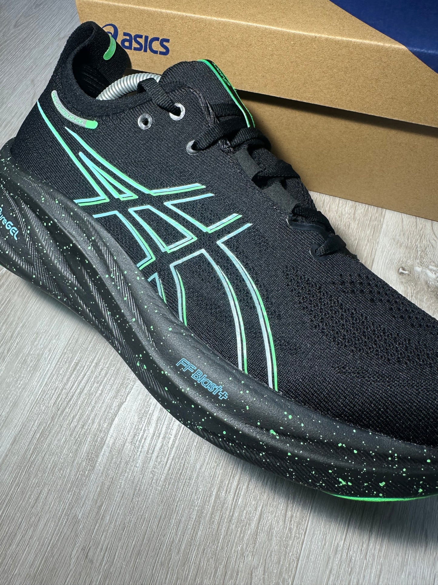 ASICS GEL-NIMBUS 26 BLACK/SOOTHING SEA