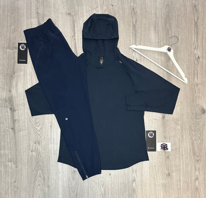 LULULEMON LICENSE-TO-TRAIN HOODIE TRACKSUIT TRUE NAVY