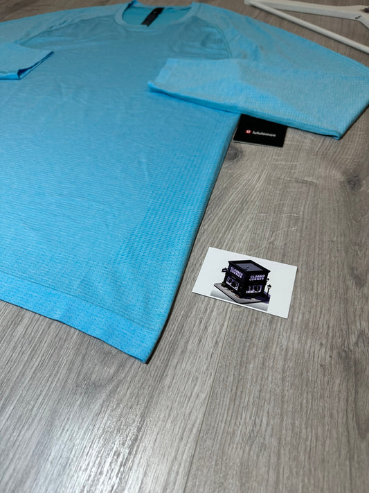 LULULEMON METAL VENT TECH LONG SLEEVE T-SHIRT FRESCO BLUE TONE