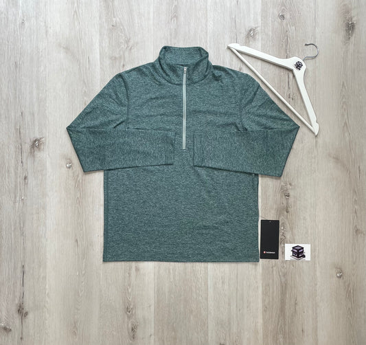 LULULEMON SOFT JERSEY HALF ZIP TEAL