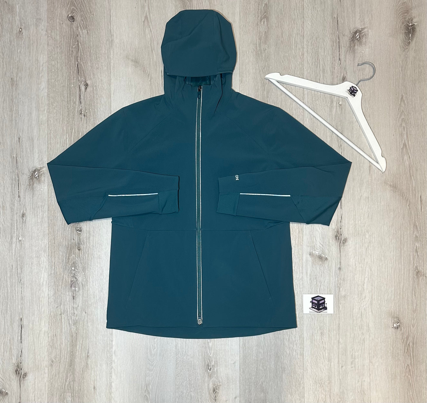 LULULEMON CROSS CHILL TRACKSUIT TEAL/BLACK SIZE MEDIUM