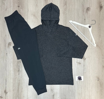 ALO HOODIE TRACKSUIT GRAPHITE GREY SIZE SMALL