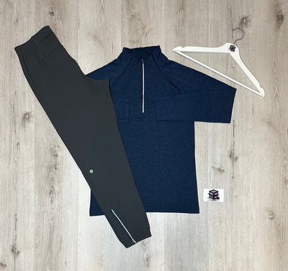 LULULEMON TRACKSUIT NAVY/GREY SIZE SMALL