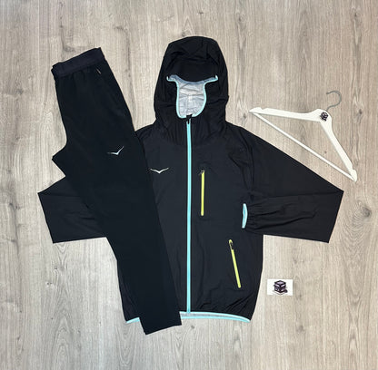 HOKA TECSKY WATERPROOF TRACKSUIT BLACK SIZE SMALL