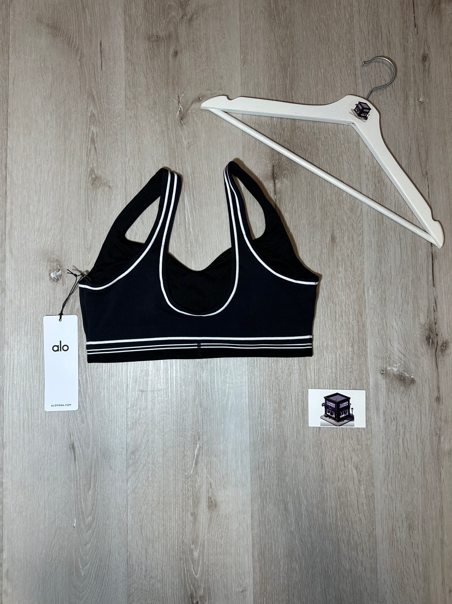 WOMEN’S ALO AIRBRUSH HEART SET BLACK/WHITE