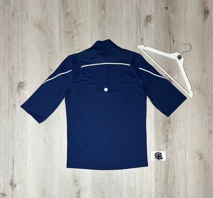 ASICS 1/4 ZIP TRACKSUIT NAVY SIZE SMALL
