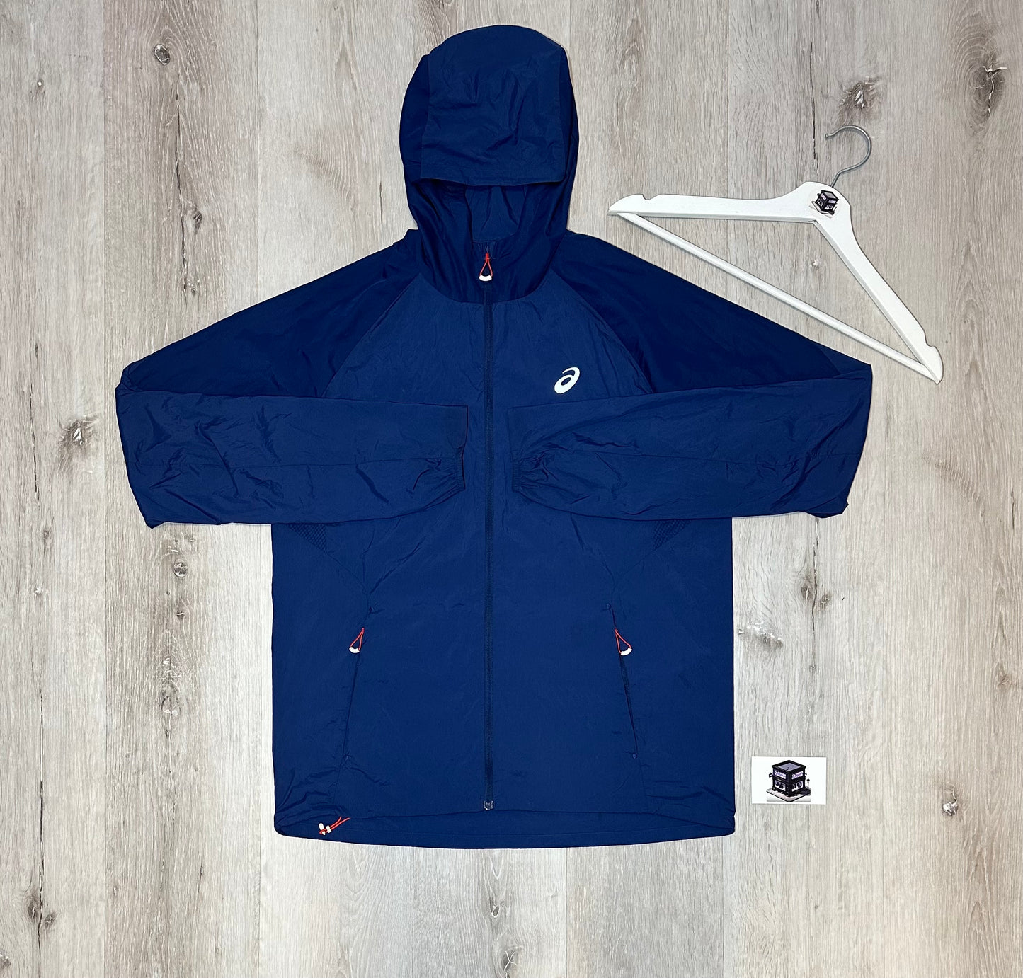 ASICS LITE SHOW TRACKSUIT NAVY SIZE MEDIUM