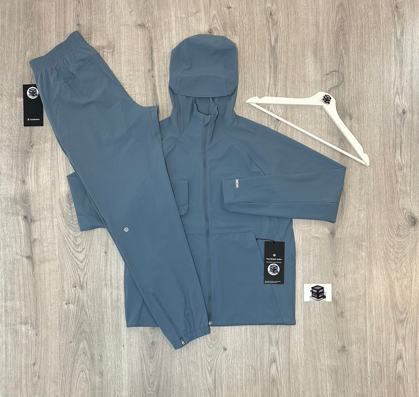 LULULEMON PACE BREAKER TRACKSUIT STEEL BLUE