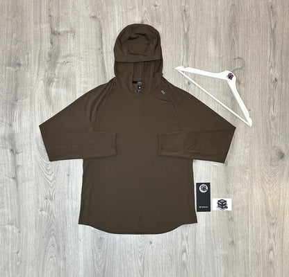 LULULEMON HOODIE TRACKSUIT WALNUT CRUNCH/GREY SIZE SMALL
