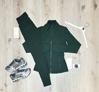 WOMEN’S LULULEMON DEFINE LUON SET RAINFOREST GREEN