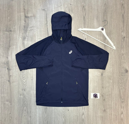 ASICS LITE SHOW TRACKSUIT NAVY SIZE MEDIUM JACKET & LARGE PANTS